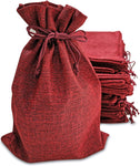 burlap gift bag for candles.