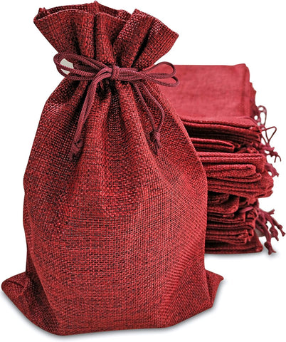 burlap gift bag for candles.