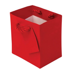 SMALL RED GIFT BAG & TISSUE PAPER - Virgins On Fire Candle Co. includes small rope handle and blank red tag for east gifting.