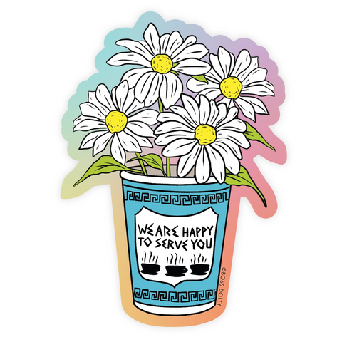BODEGA FLOWERS STICKER - Virgins On Fire Candle Co.