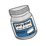 Dairy Relief Sticker for the lactose intolerant