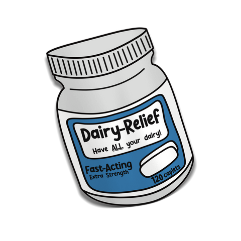 Dairy Relief Sticker for the lactose intolerant