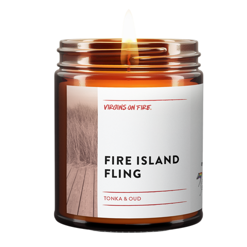 Fire Island Fling is the name of a candle from Virgins On Fire Candle Co. 