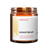 Honeybear is the name of a candle from Virgins On Fire Candle Co. This is a photo of that candle.