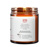 Pumpkin Head is a toasted pumpkin spice is a candle scent from Virgins On Fire Candle Co. it is leather scented. 100% soy wax. Handmade in Brooklyn, NY. This is a gay-owned small business. LGBTQ owned.