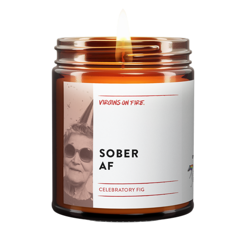 Sober AF Candle from Virgins On Fire Candle Co.