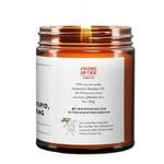 this is stupid i'm retiring candle from virgins on fire candle co. in brooklyn ny. this is perfect for a retirement party celebration. handmade in brooklyn, ny using safe fragrances. it is a red sangria scent.