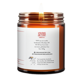 tipsy apple picking the apple maple whiskey scented candle from virgins on fire candle co. This candle is 100% soy wax and made with safe phthalate-free fragrances. Virgins On Fire hand makes wholesale candles and custom private label candles, too.